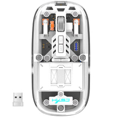 Transparent Wireless + Bluetooth Dual-Mode Rechargeable Mouse