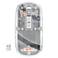 Transparent Wireless + Bluetooth Dual-Mode Rechargeable Mouse