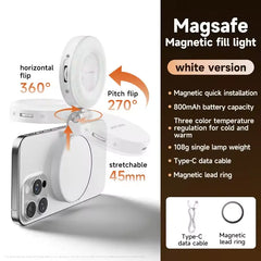 Folding Mobile Phone Magnetic Fill light
