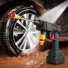 Automatic Cordless Double Battery Wireless Car Wash Spray Gun High Pressure 48v Lithium Water Jet Foam Car Washer Gun