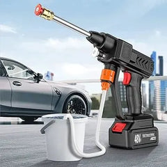 Automatic Cordless Double Battery Wireless Car Wash Spray Gun High Pressure 48v Lithium Water Jet Foam Car Washer Gun