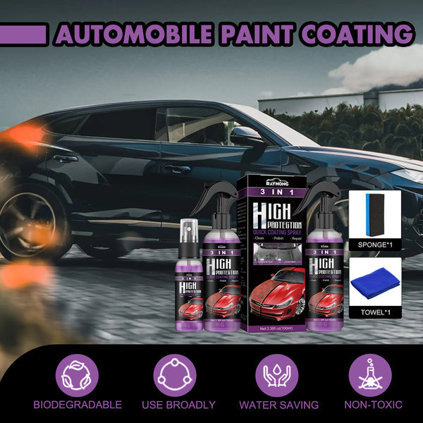 Original China Imported 3 in 1 High Protection Quick Car Coating Spray For Shinning